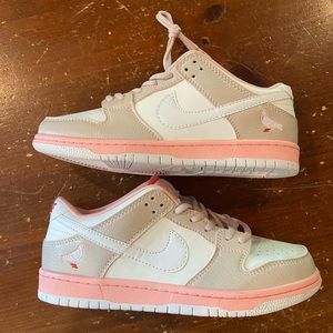 Custom Nike Dunk Pink/Tan Staple Pigeon Women’s 8